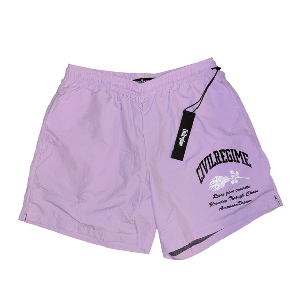 Civil Regime V2 Nylon Shorts Hint Of Violet Size: Medium NWT